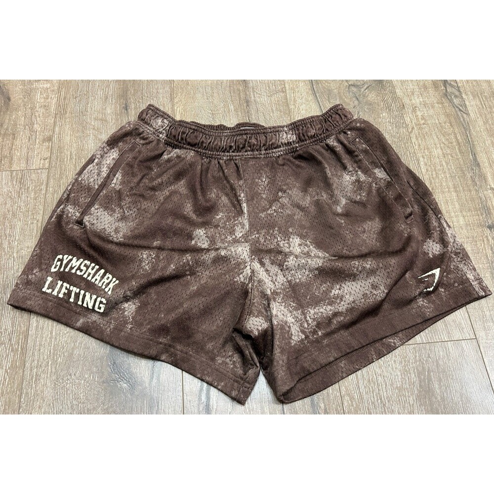 Gymshark Mesh Shorts Mens Large Brown 5" Lifting